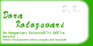 dora kolozsvari business card